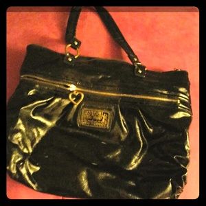 Authentic Large Coach Poppy Bag Black See Note